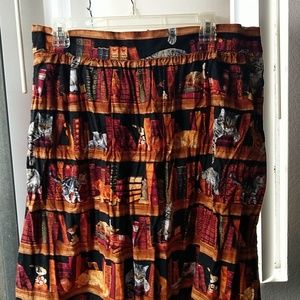 Book print skirt